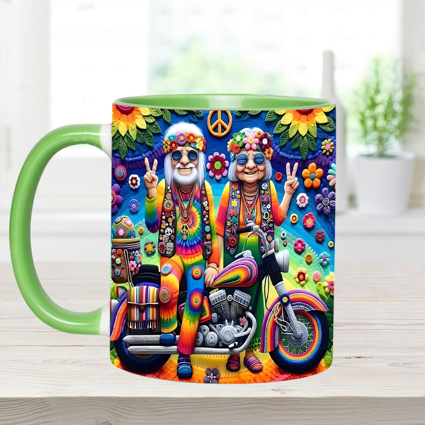 Couple Hippie Accent Mug