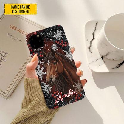 Personalized Horse Christmas Phone Case