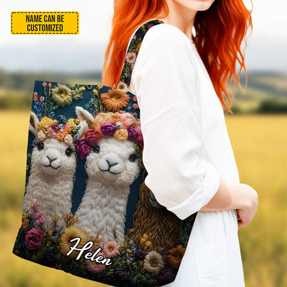 Personalized Alpaca Funny Tote Bag
