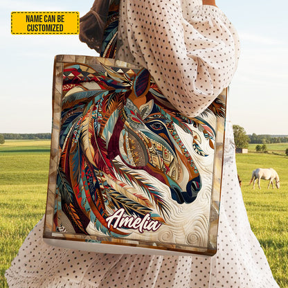 Personalized Wild Horse Tote Bag