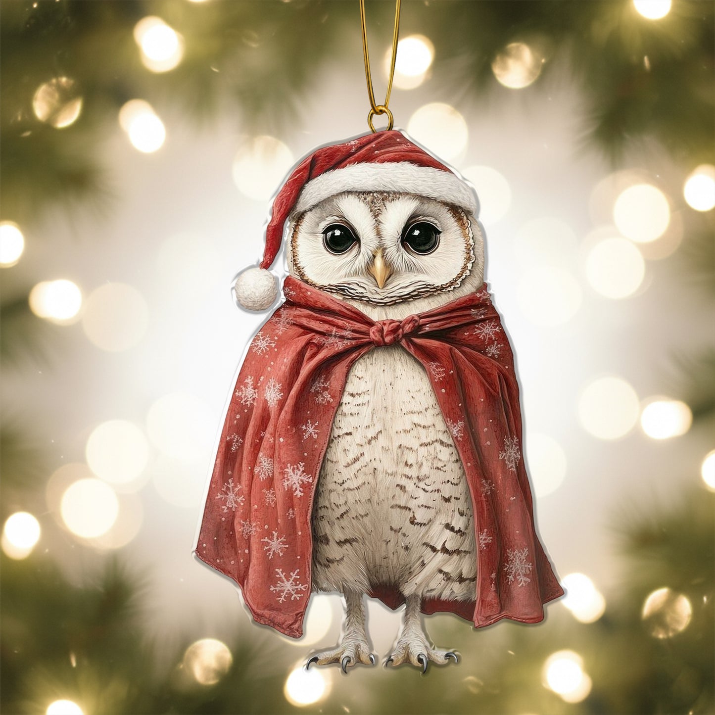 Cute Christmas Owl Ornament