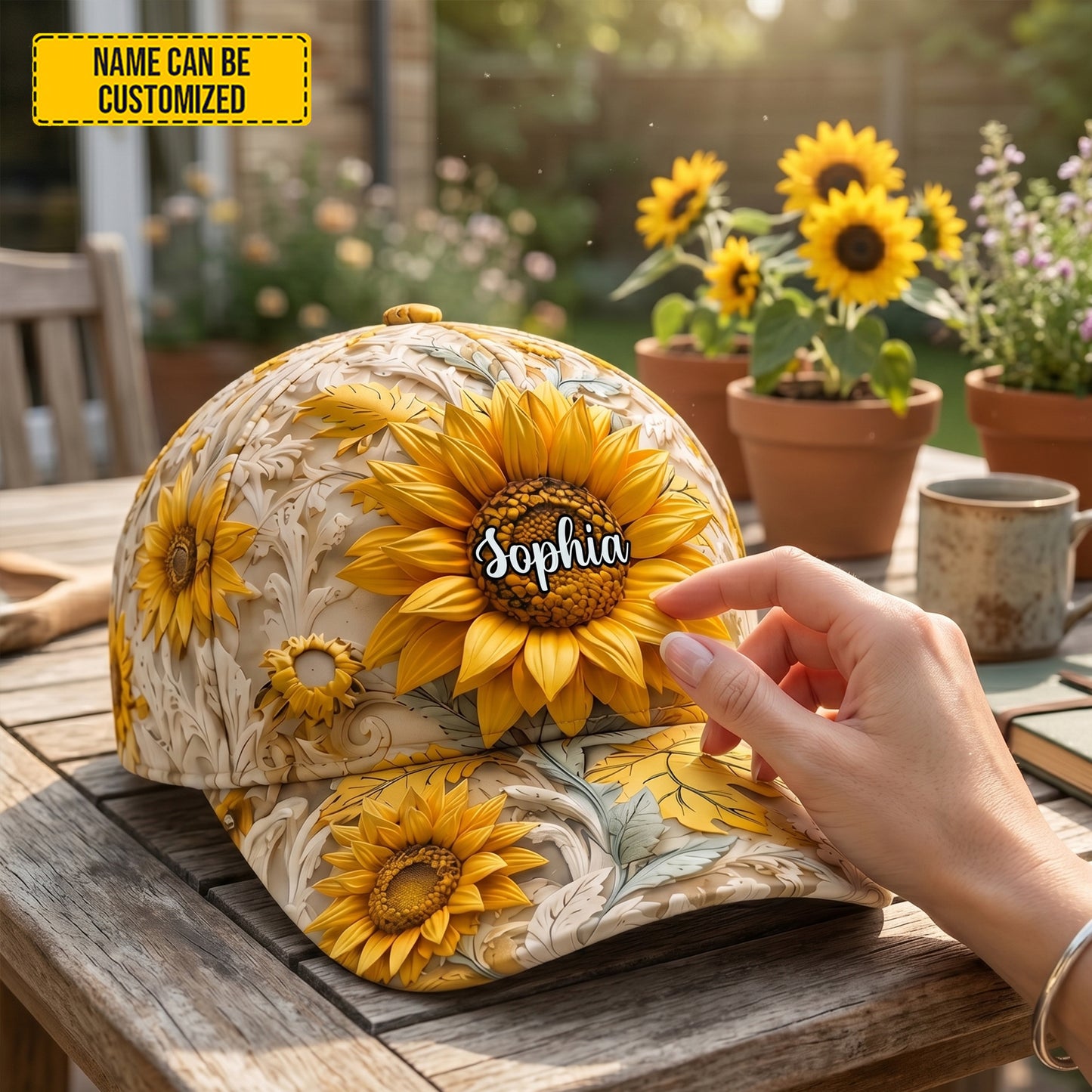 Personalized Sunflowers Classic Cap