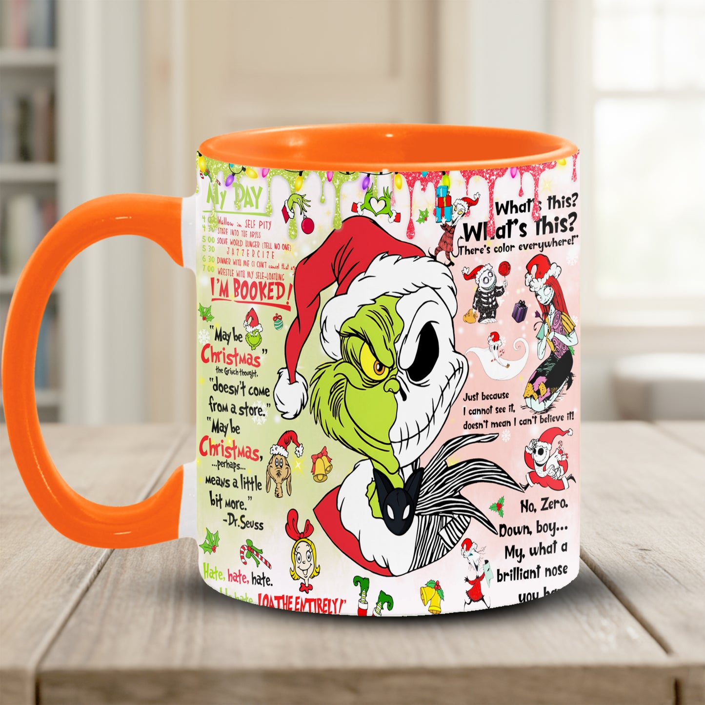Funny Green Christmas Accent Mug