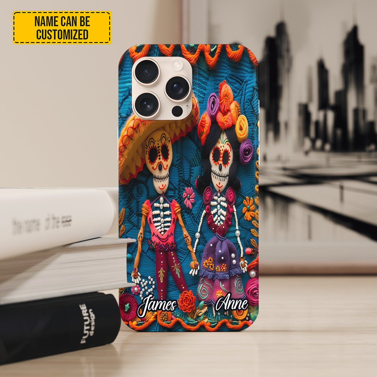 Personalized Couple Skull Phone Case