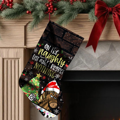 On The Naughty List And I Regret Nothing - Christmas Horse Stocking