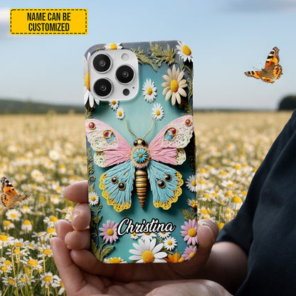 Floral Butterflies - Personalized Phone Case