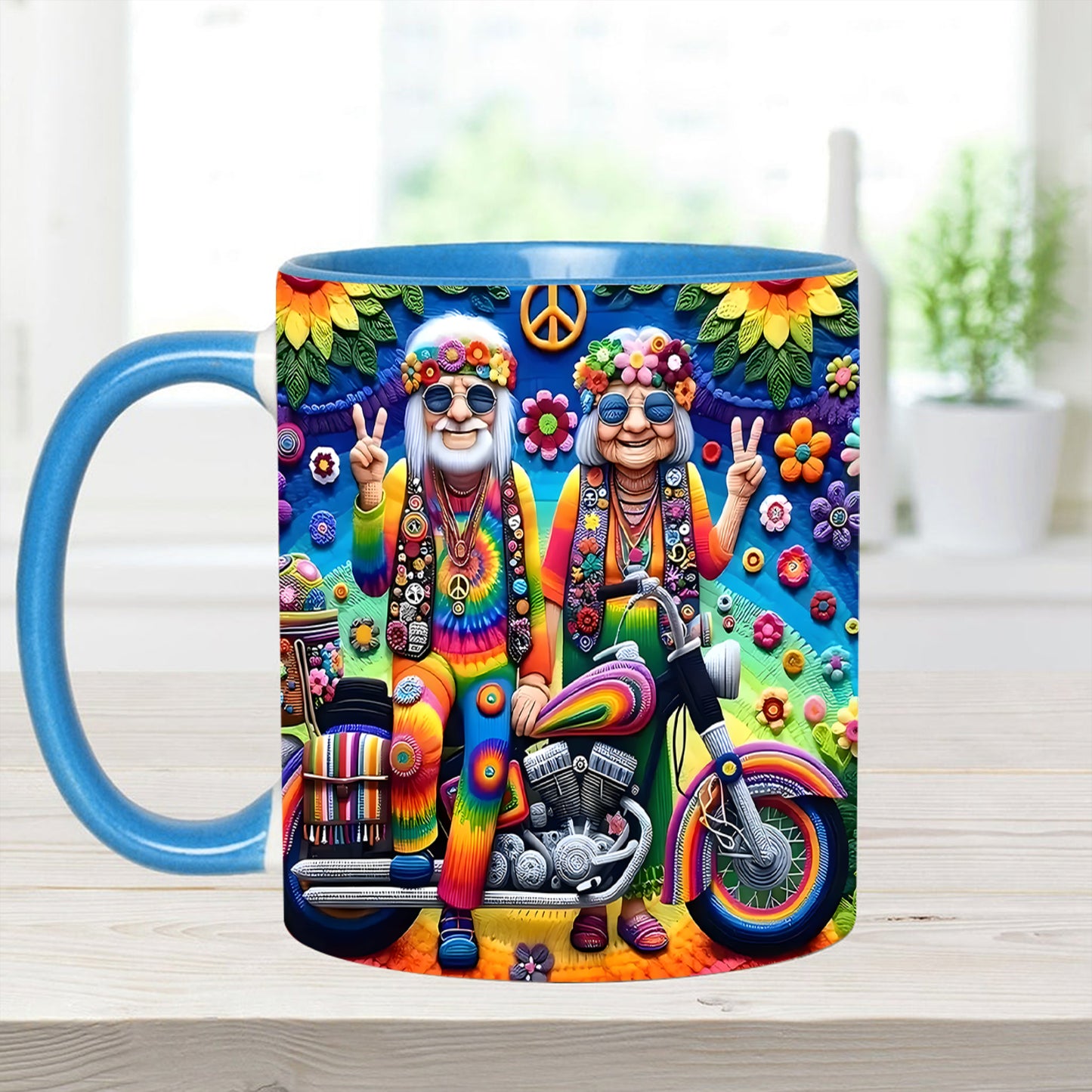Couple Hippie Accent Mug