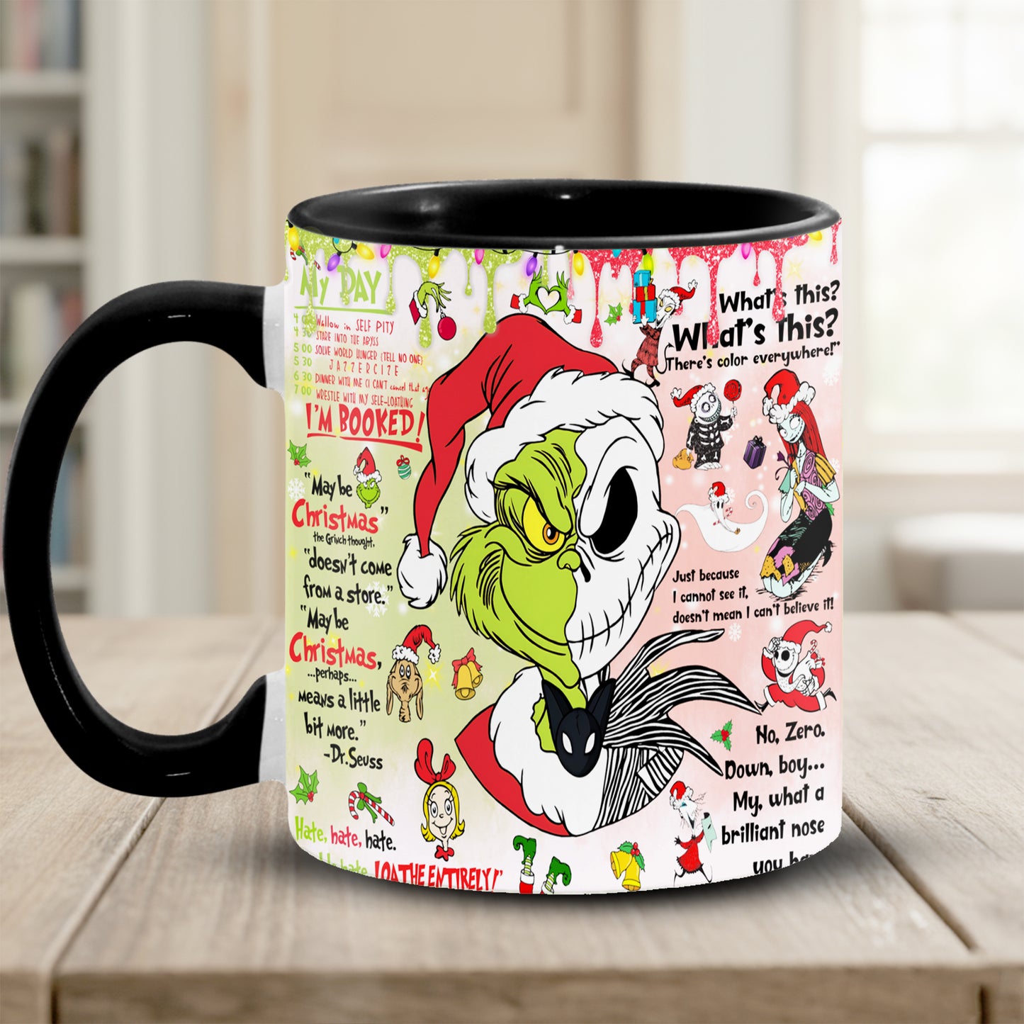 Funny Green Christmas Accent Mug