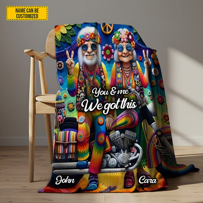 Hippie Couple Blanket