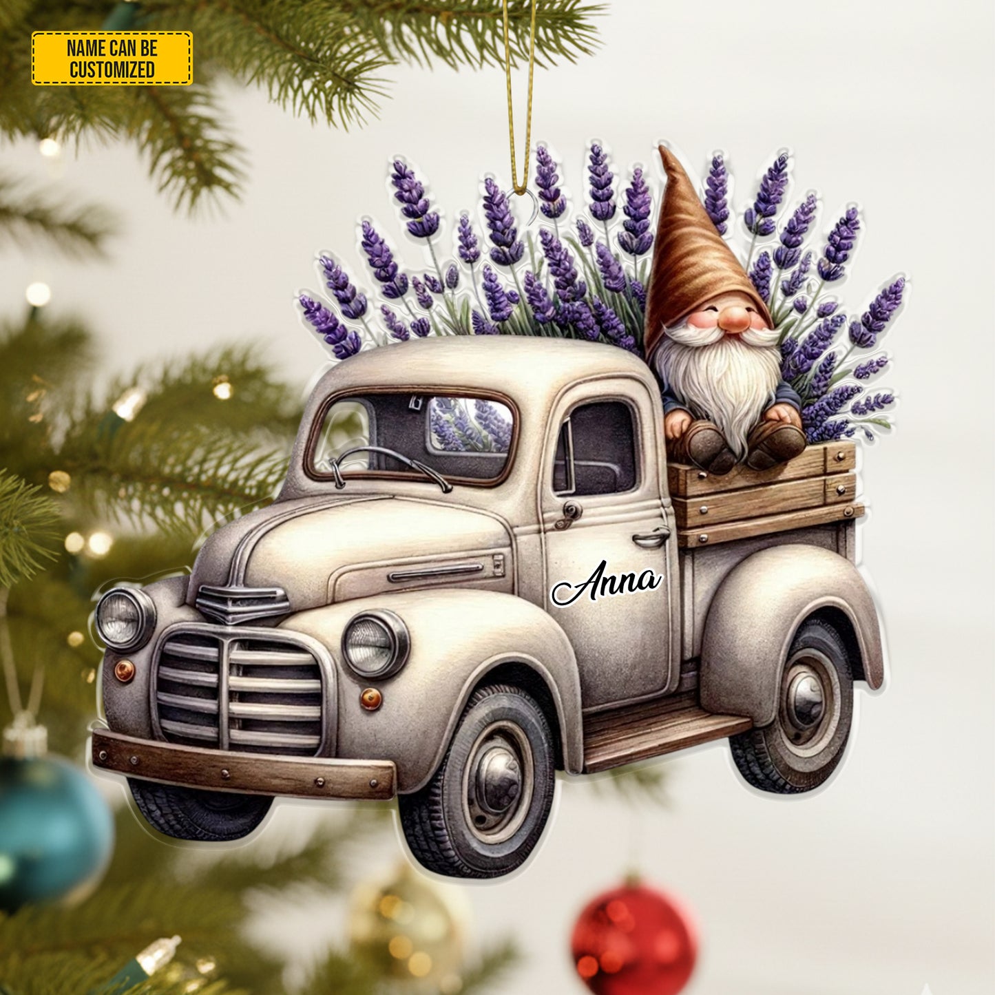 Personalized Gnome Truck Acrylic Ornament