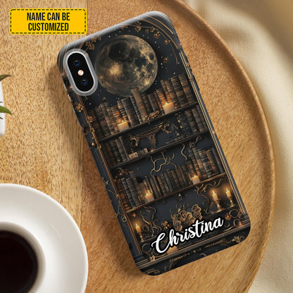 Personalized Gothic Library Moon Phone Case
