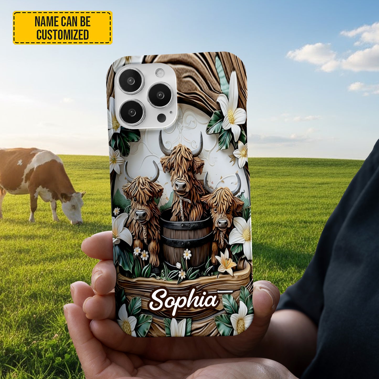 Personalized Highland Cow Phone Case