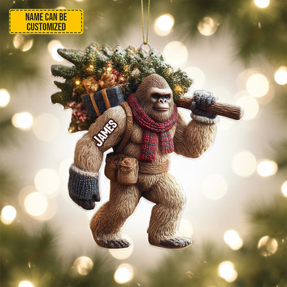 Personalized Bigfoot Christmas Acrylic Ornament