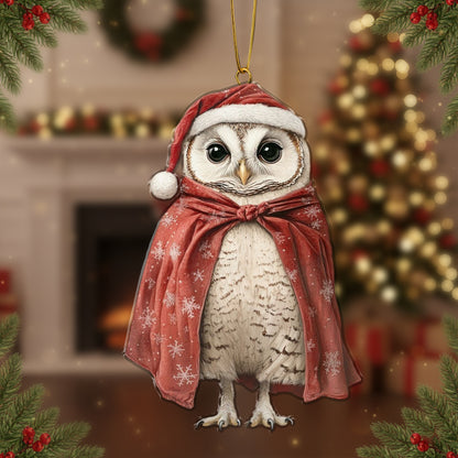 Cute Christmas Owl Ornament