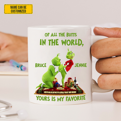 Personalized Funny Green Couple Mug