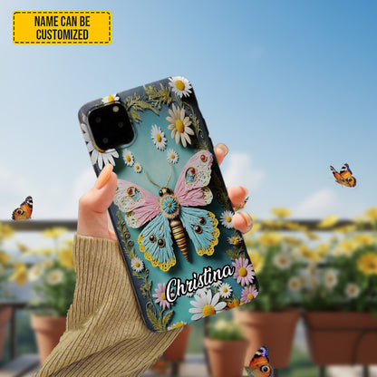 Floral Butterflies - Personalized Phone Case