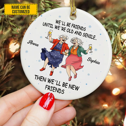 Personalized Best Friend Ceramic Ornament