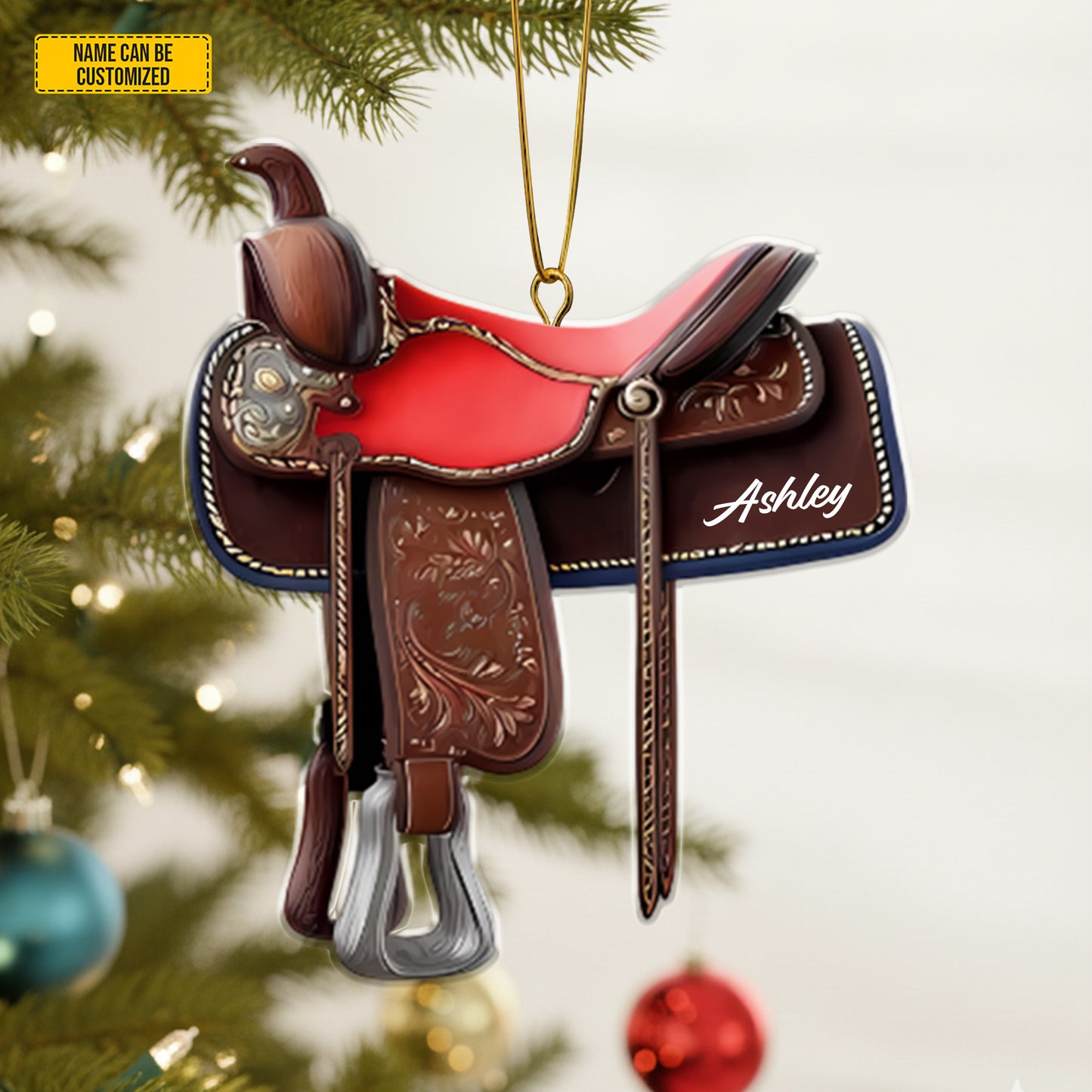 Western Horse  - Personalized Cowgirl Acrylic Ornament