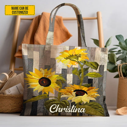 Sunflower Beautiful - Personalized Sunflower Tote Bag