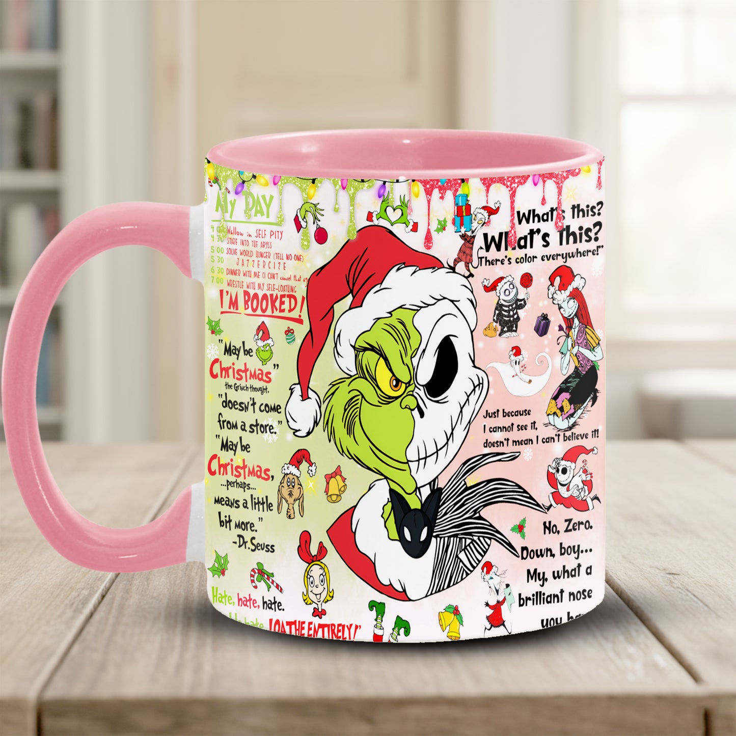 Funny Green Christmas Accent Mug