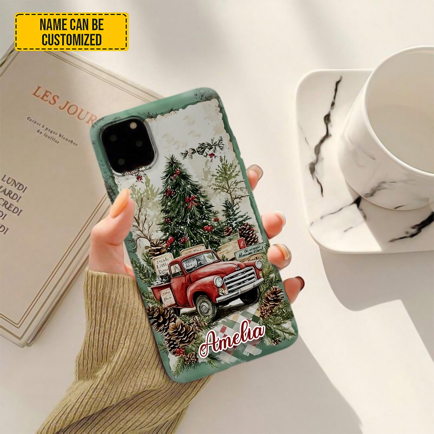 Personalized Vintage Christmas Truck Phone Case
