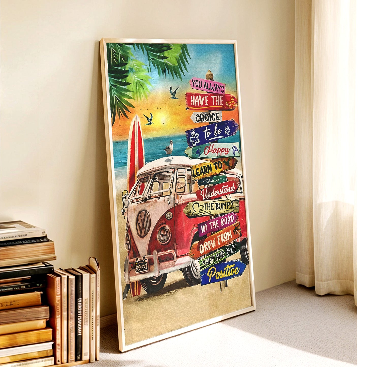 You Always Have the Choice to Be Happy - Hippie Canvas