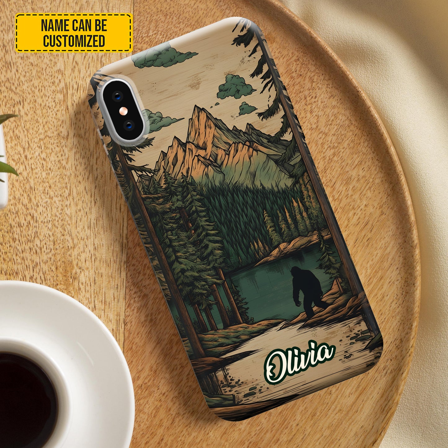 Bigfoot In The Forest - Personalized Phone Case