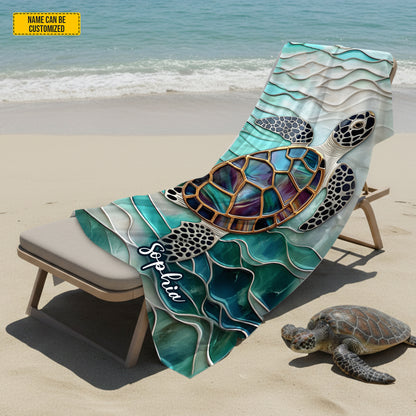 Ocean Turtle - Personalized Turtle Blanket
