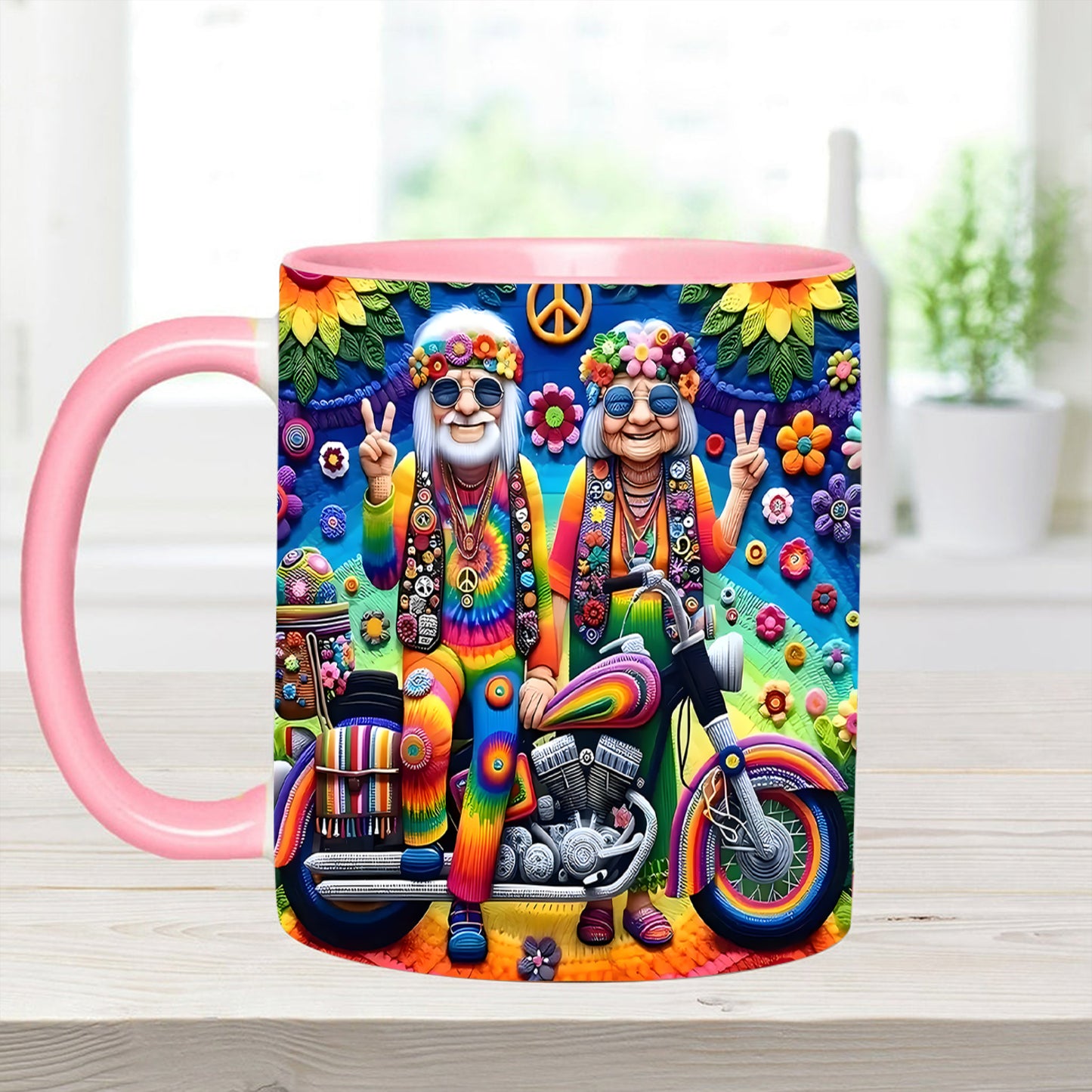 Couple Hippie Accent Mug
