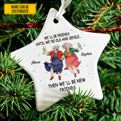 Personalized Best Friend Ceramic Ornament