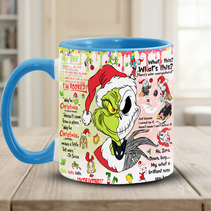Funny Green Christmas Accent Mug