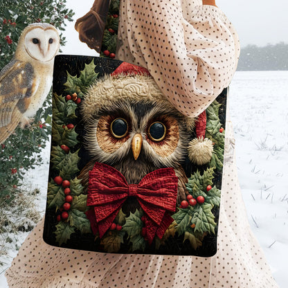 Christmas Owl Tote Bag
