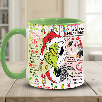 Funny Green Christmas Accent Mug
