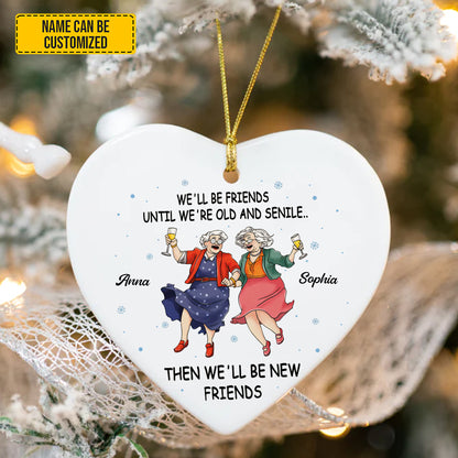Personalized Best Friend Ceramic Ornament