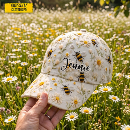 Personalized Bee & Daisy Classic Cap