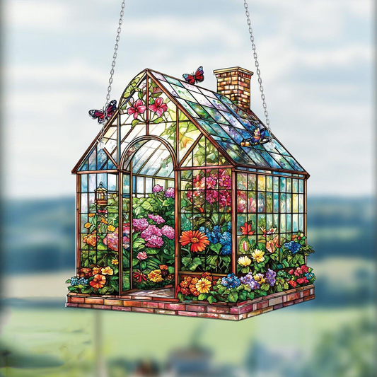 Garden Floral Acrylic Window Hanging
