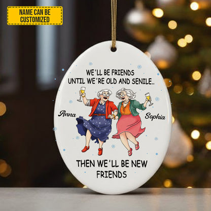 Personalized Best Friend Ceramic Ornament