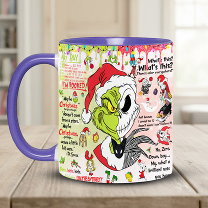 Funny Green Christmas Accent Mug