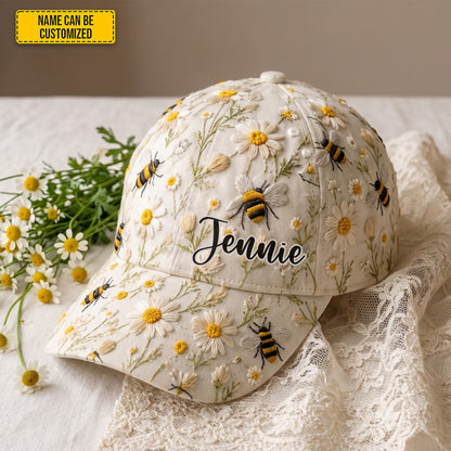 Personalized Bee & Daisy Classic Cap