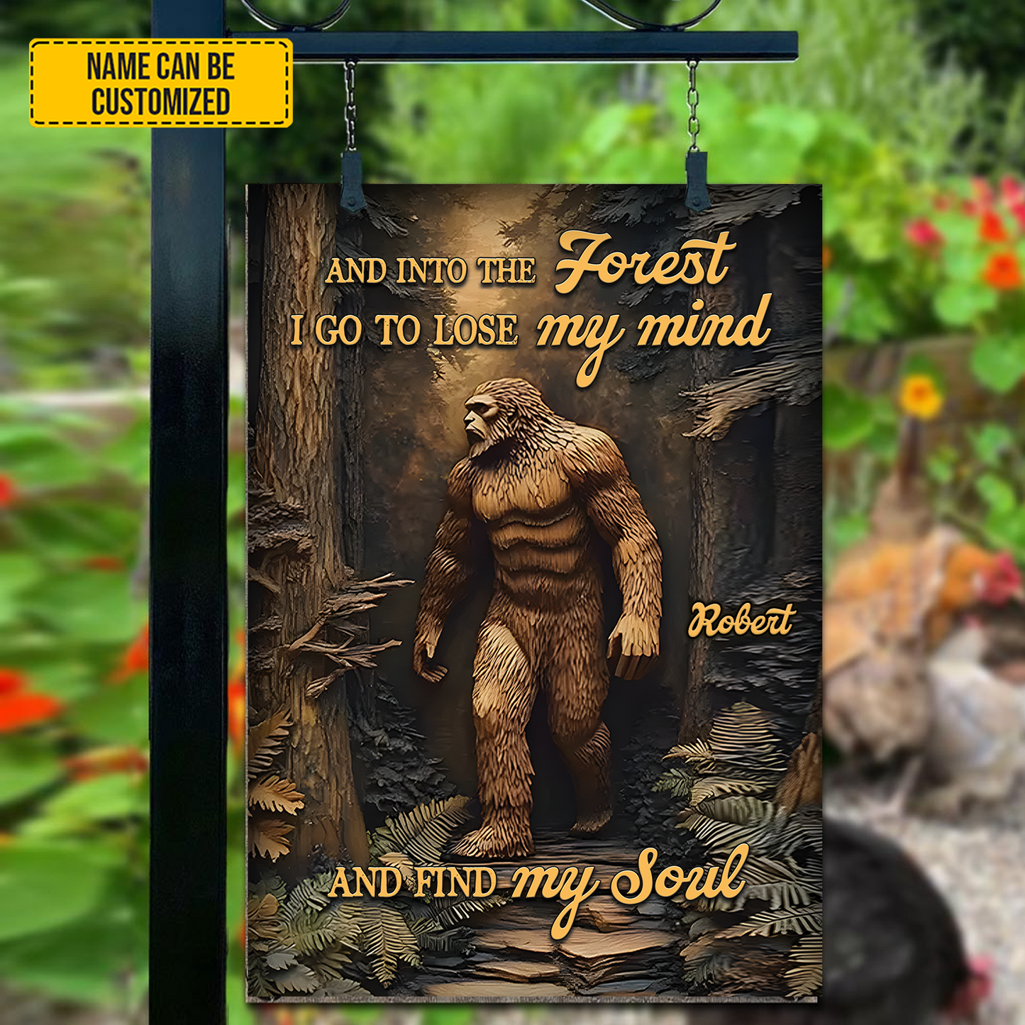 Personalized Bigfoot Metal Sign