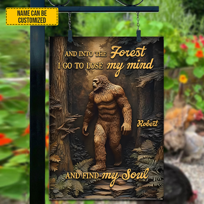 Personalized Bigfoot Metal Sign
