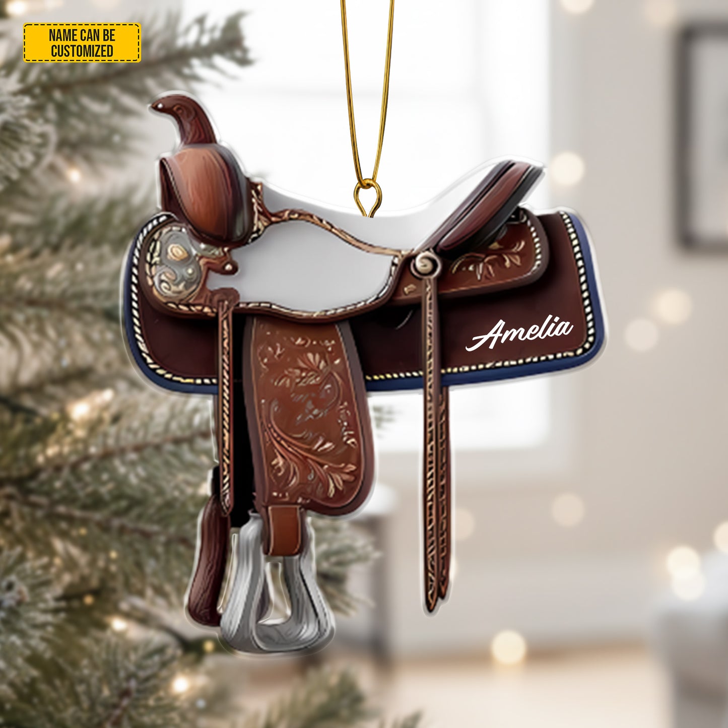 Western Horse  - Personalized Cowgirl Acrylic Ornament