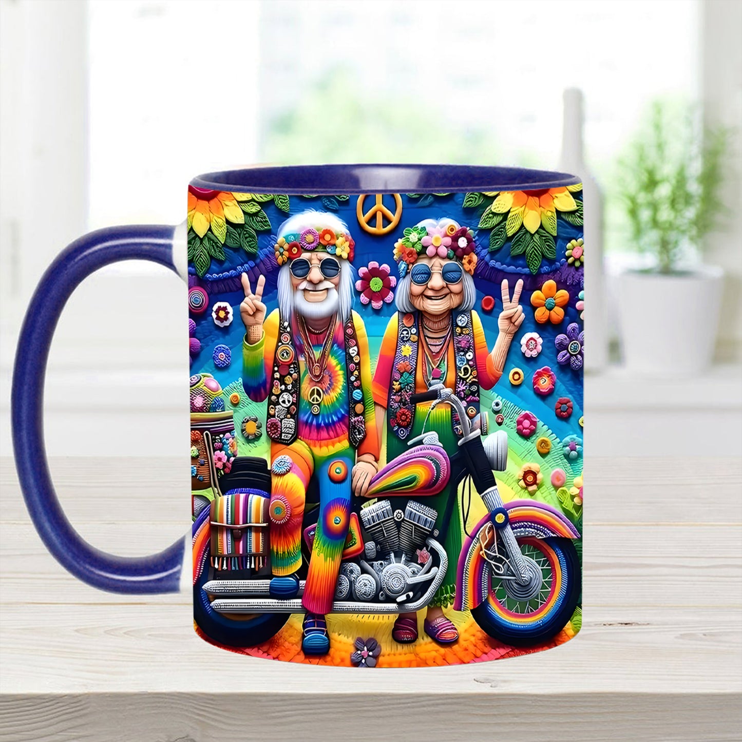 Couple Hippie Accent Mug