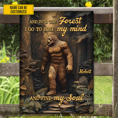 Personalized Bigfoot Metal Sign