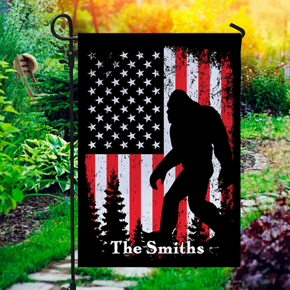 Personalized American Bigfoot Garden Flag, House Flag