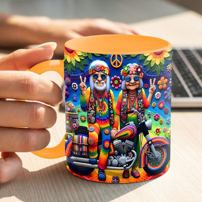 Couple Hippie Accent Mug