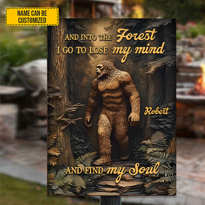 Personalized Bigfoot Metal Sign