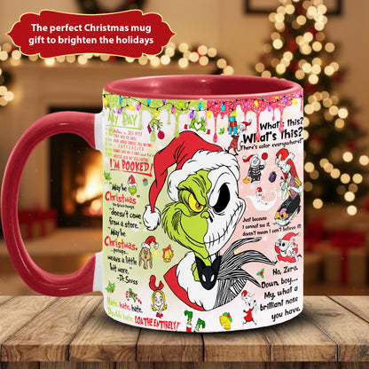 Funny Green Christmas Accent Mug