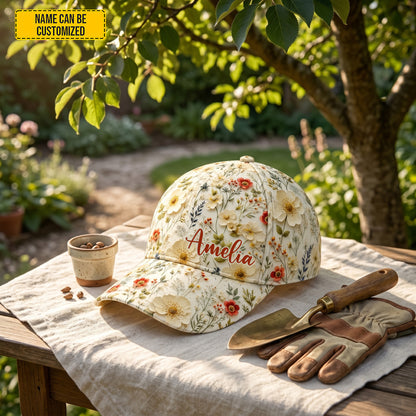 Personalized Wildflower Classic Cap