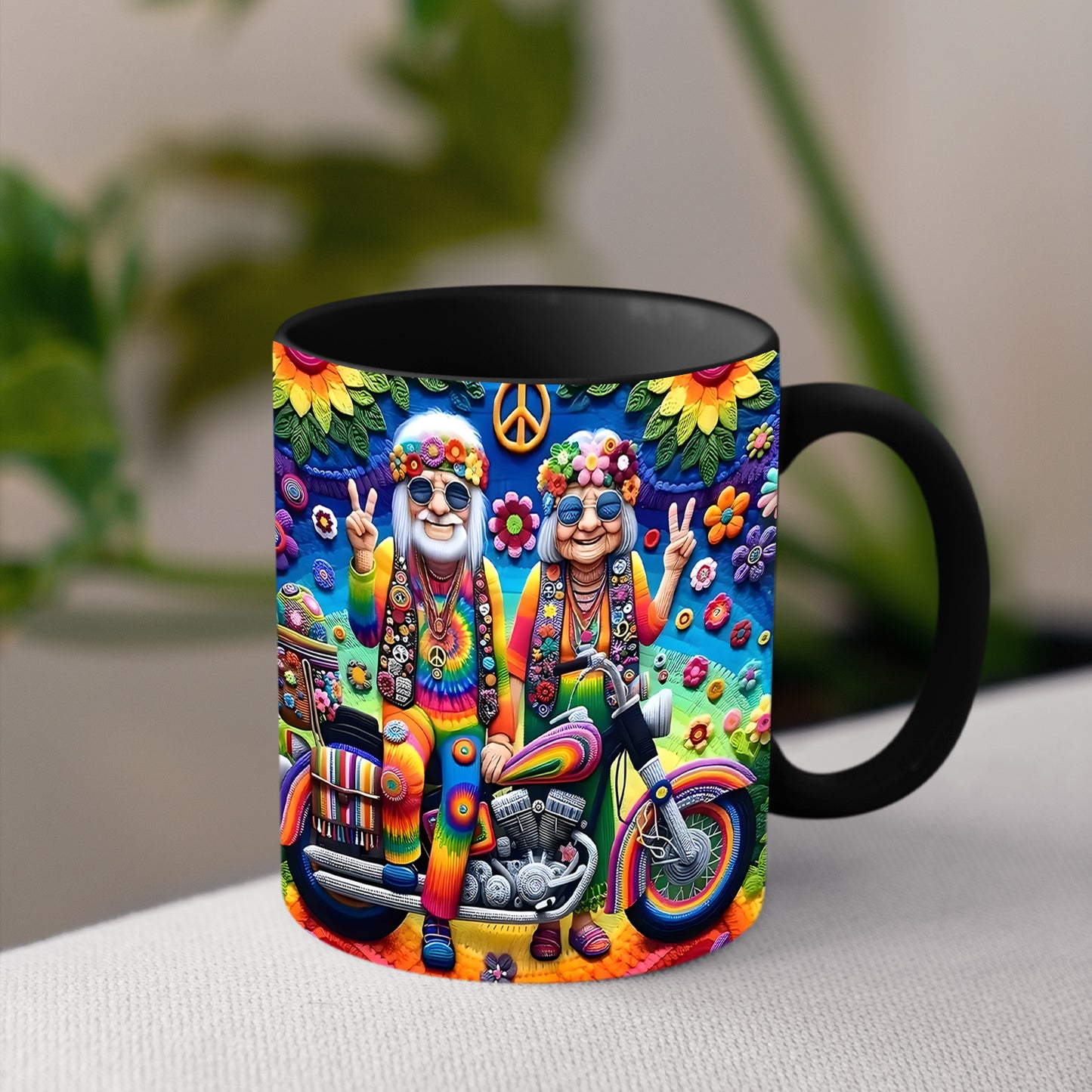 Couple Hippie Accent Mug